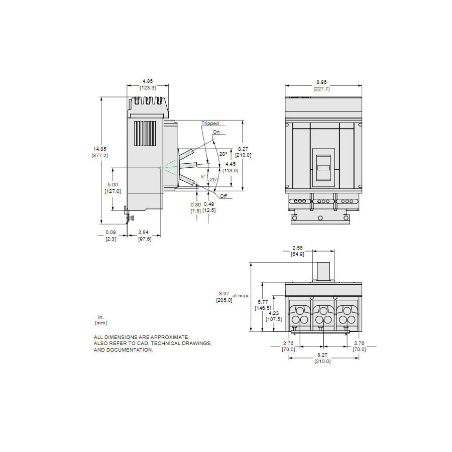 Square D PJA36120U44A Circuit Breaker | Powerpact PJA 600V 1200A