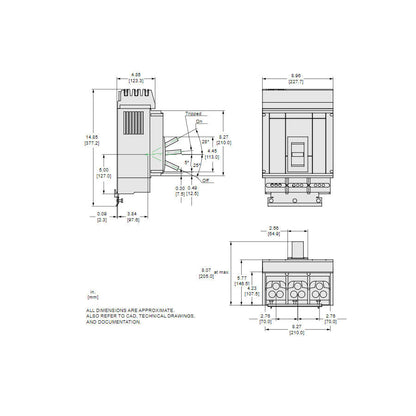 Square D PJA36120U44A Circuit Breaker | Powerpact PJA 600V 1200A