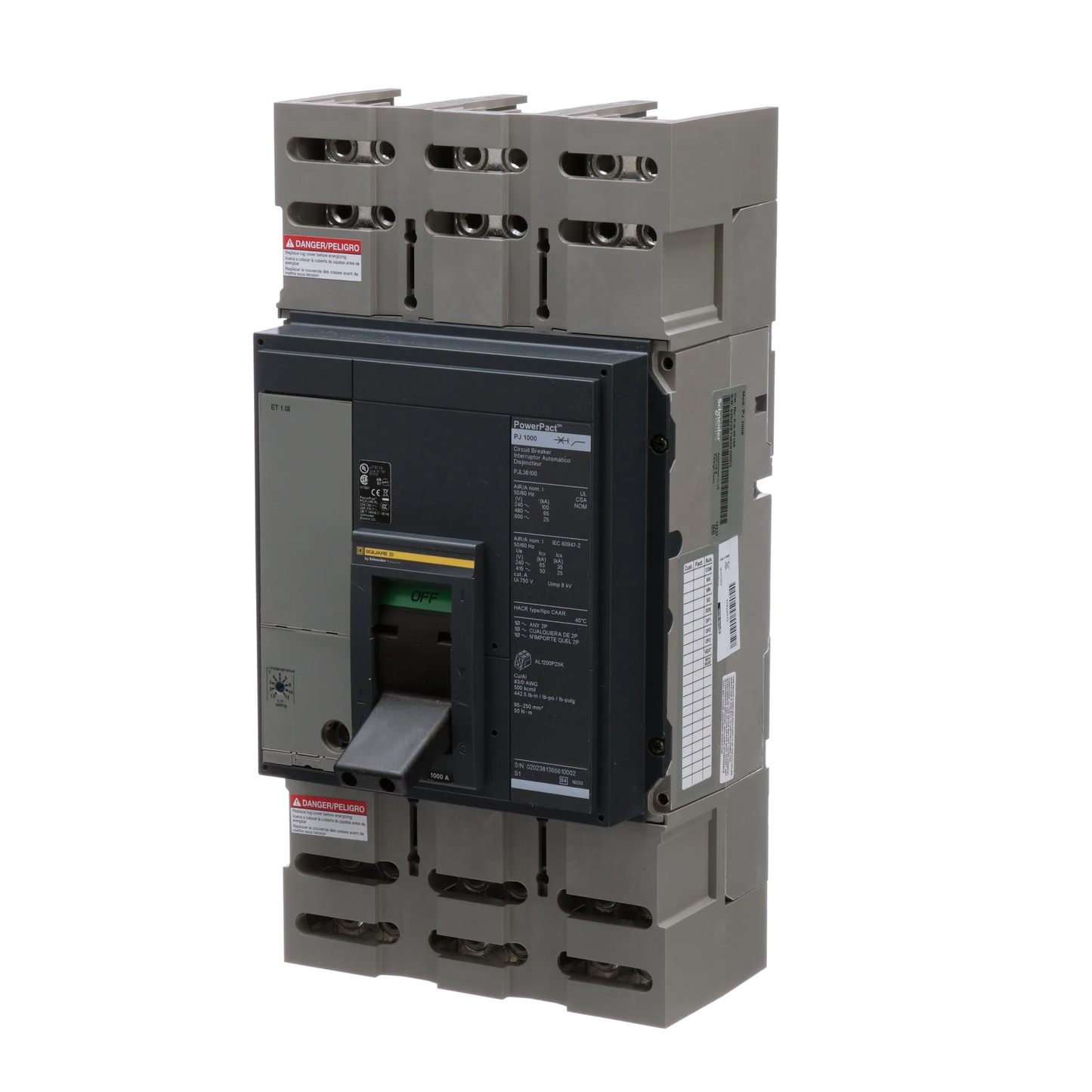 Square D PJL36100 Bus Plug | I-Line PJL 600V 100A