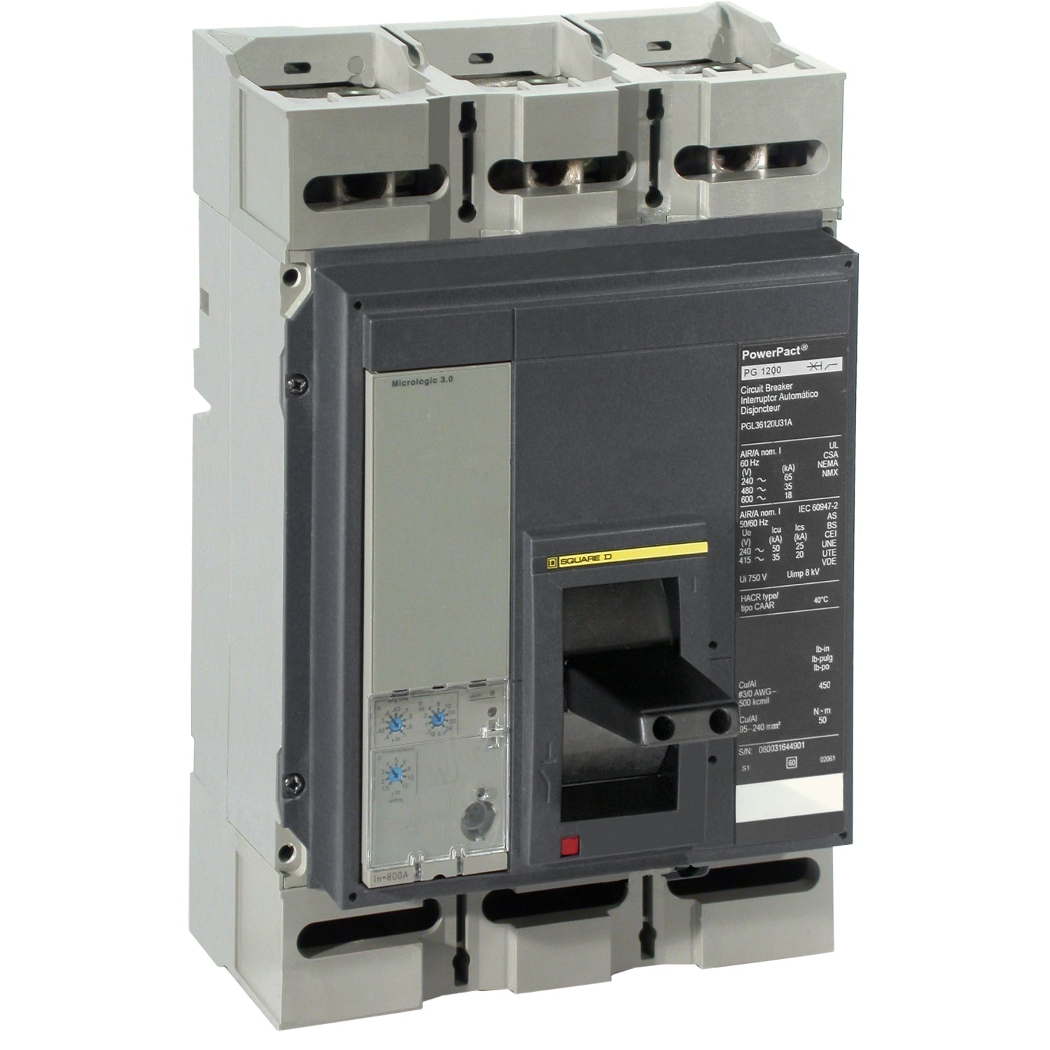 PJL36120AASK - Square D Feed-Thru 600V 1200A 3 pole circuit breaker 65kA@480V - Essential Electric Supply