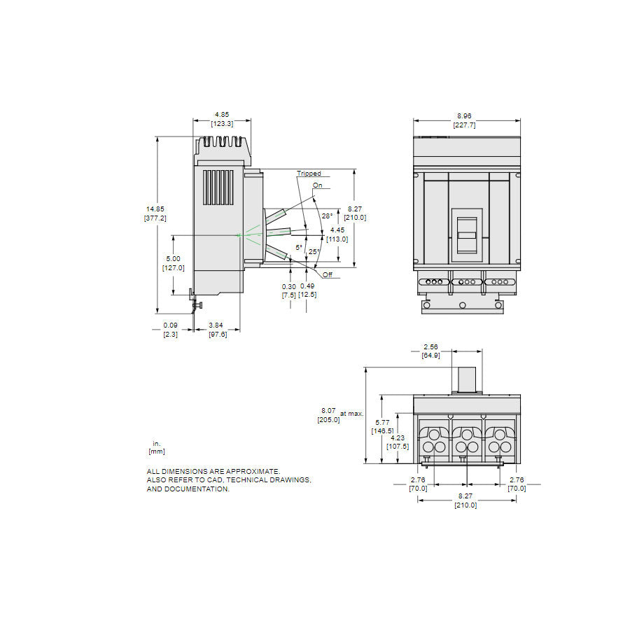 Square D PKA36040U31A Circuit Breaker | Powerpact PKA 600V 400A