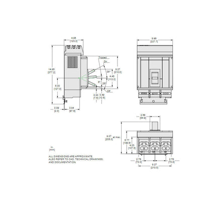 Square D PKA36040U31A Circuit Breaker | Powerpact PKA 600V 400A