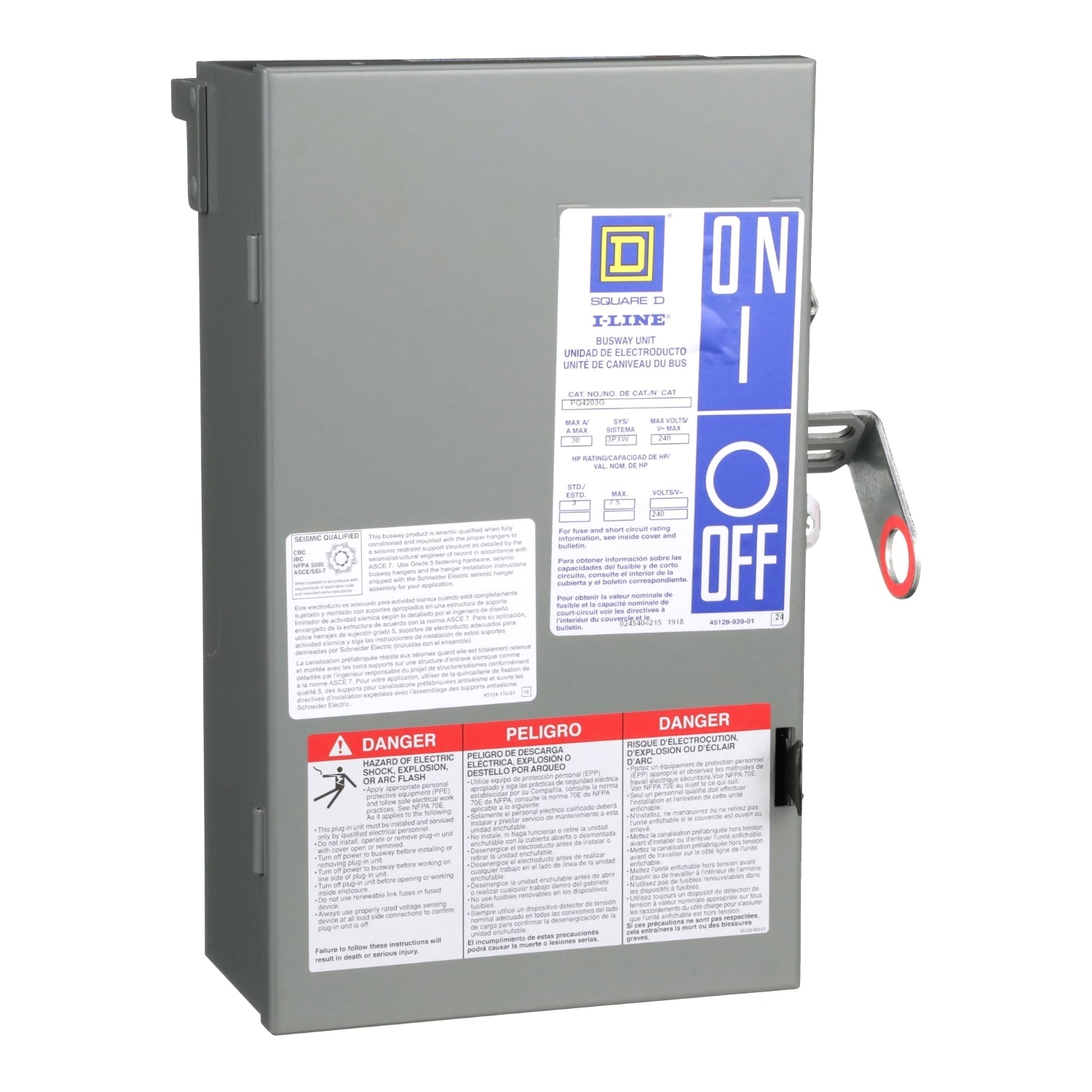Schneider Electric PQ4203 30 Amp Fusible  Bus Plug - Essential Electric Supply