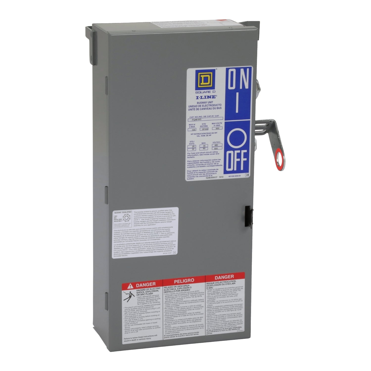 Square D PQ4610R 100 Amp Fusible  Bus Plug - Essential Electric Supply
