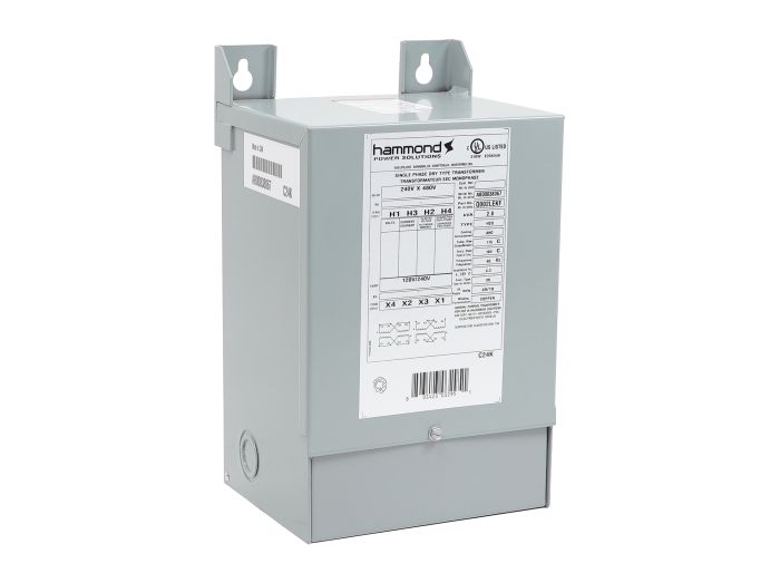 Hammond Power Solutions Q002LEKF7 Dry-Type Transformer 2 kVA 240/480V-120/240V