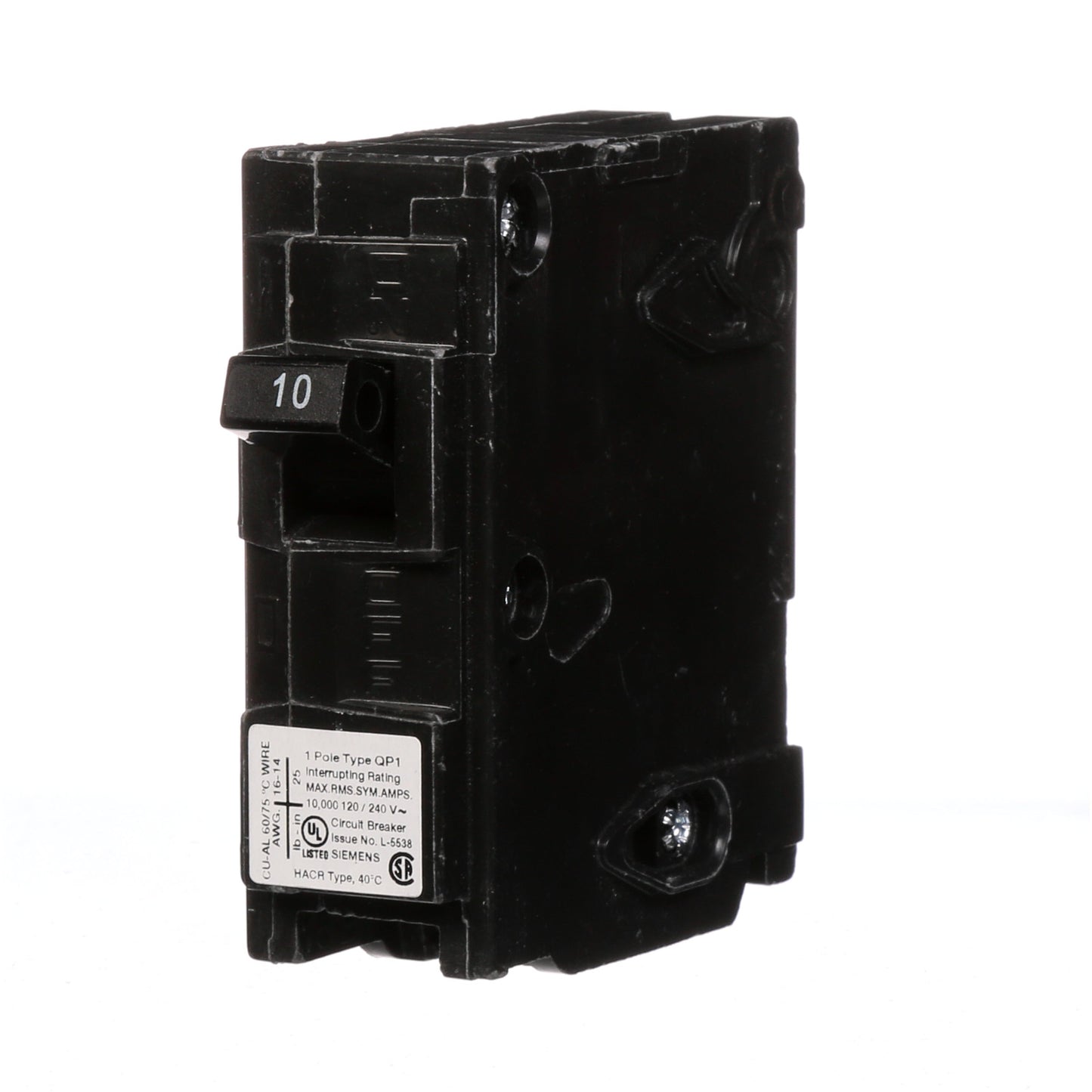 Siemens Q110 Circuit Breaker | 120V 10A 1P 10kA@120V Plug-In Q Series