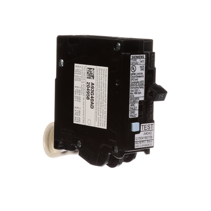 Siemens Q115DF Circuit Breaker | 120V 15A 1P 10kA@120V Plug-In Q Series