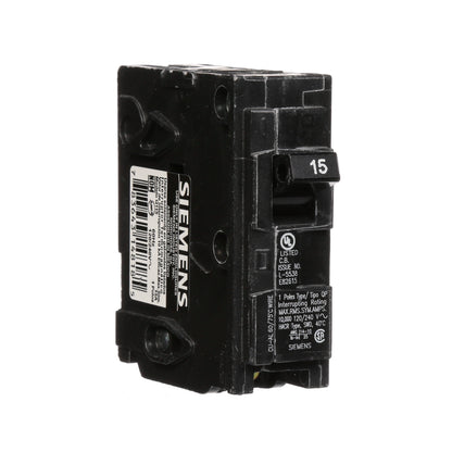 Siemens Q115 Circuit Breaker | 120VAC 15A 1P 10kA@120V Plug-In Q Series