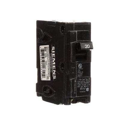 Siemens Q120 Circuit Breaker | 120VAC 20A 1P 10kA@120V Plug-In Q Series