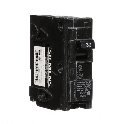 Siemens Q130 Circuit Breaker | 120V 30A 1P 10kA@120V Plug-In Q Series