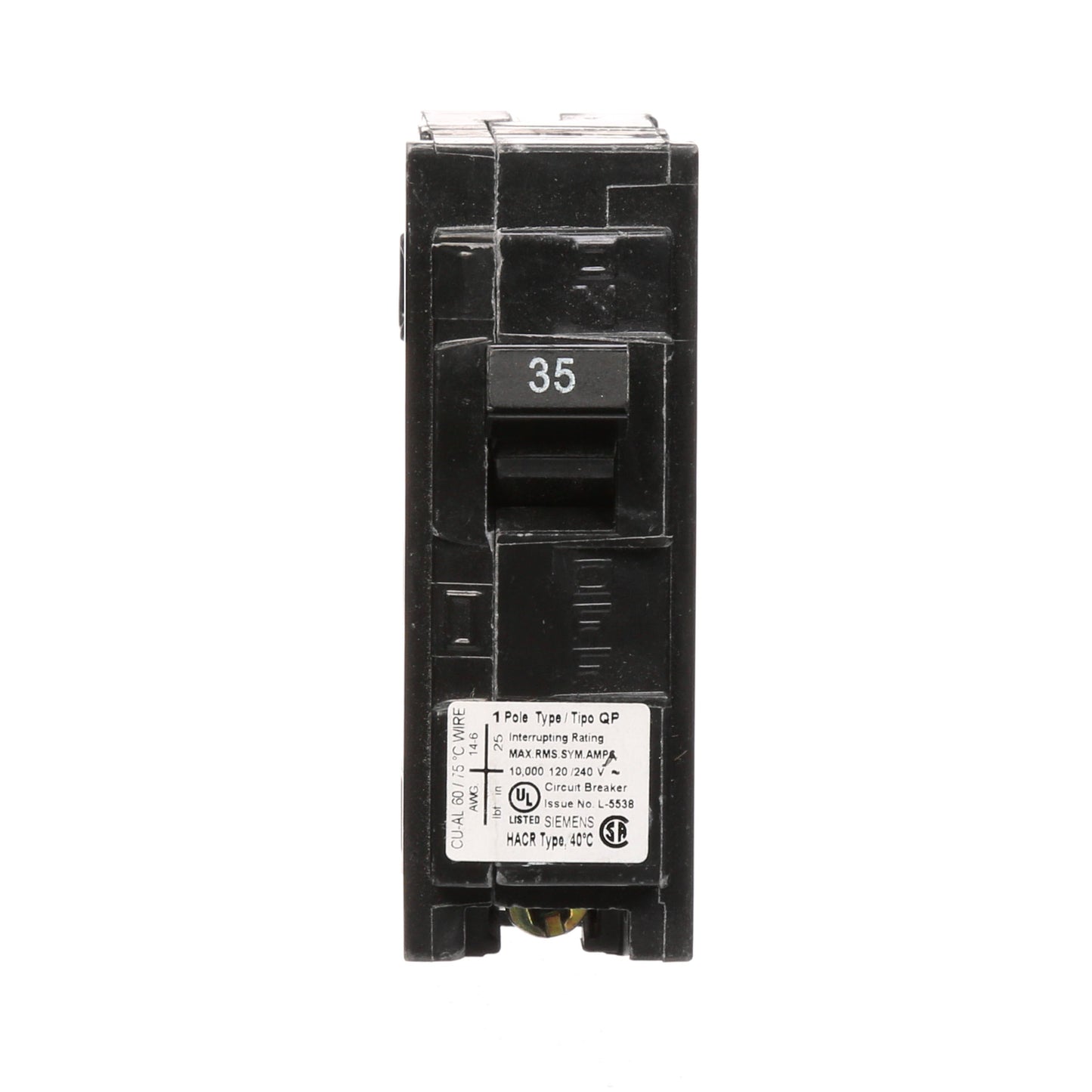 Siemens Q135 Circuit Breaker | 120V 35A 1 Pole 10kA@120V Plug-In Q Series