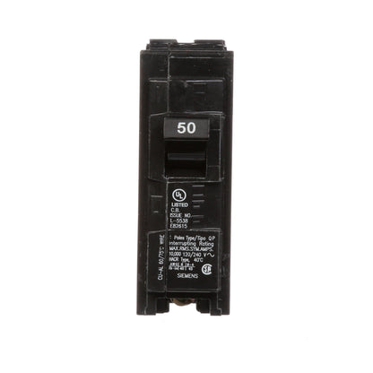 Siemens Q150 Circuit Breaker | 120VAC 50A 1P 10kA@120V Q Series
