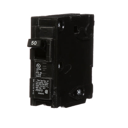 Siemens Q150 Circuit Breaker | 120VAC 50A 1P 10kA@120V Q Series