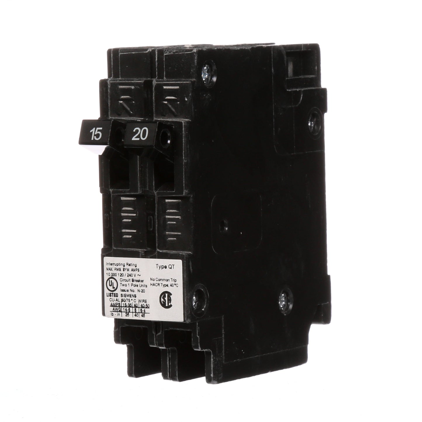 Siemens Q1520NC Circuit Breaker | Q Series QT 240V 20A