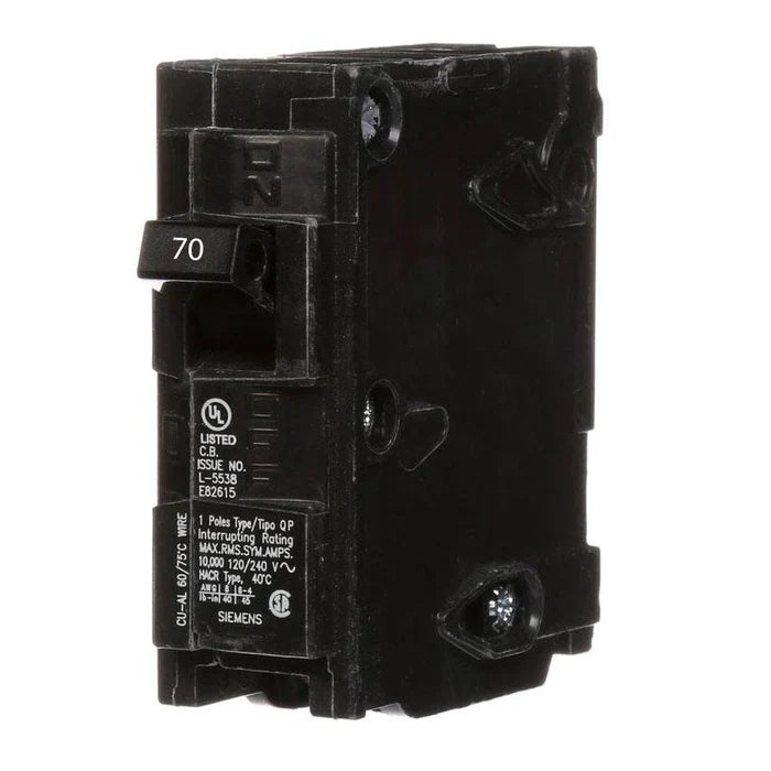 Q170 - SIemens Plug-In 70 Amp 1 Pole Circuit Breaker - Essential Electric Supply