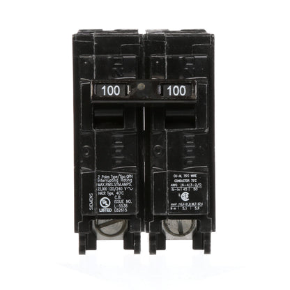 Siemens Q2100H Circuit Breaker | 240V 100A 2P 22kA@240V Plug-In Q Series