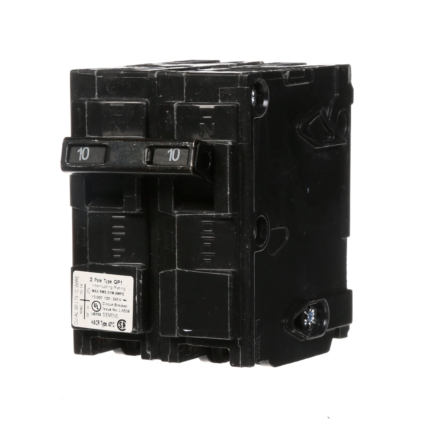Siemens Q210 Circuit Breaker | 240V 10A 2P Plug-In 10kA@240V Q Series