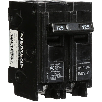Siemens Q2125S Circuit Breaker Load Center