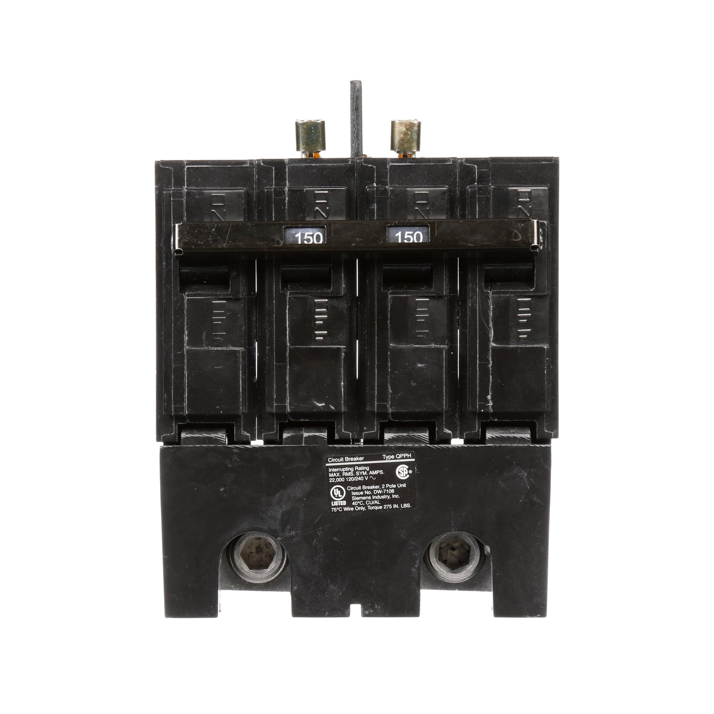 Siemens Q2150BH Circuit Breaker | 240V 150A 2P 22kA@240V Plug-In Q Series