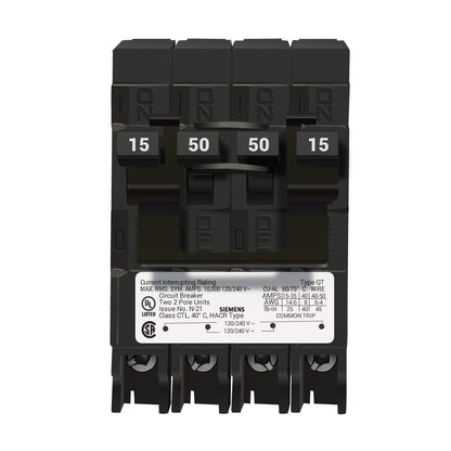 Siemens Q21550CT2 Circuit Breaker | 240V 50A 2P 10kA@240V Plug-In Q Series