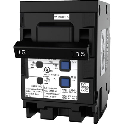 Siemens Q215AFCN Circuit Breaker | 240V 15A 2P 10kA@240V Plug-In