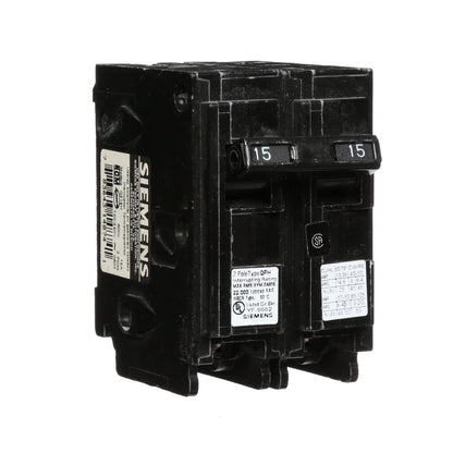 Siemens Q215H Circuit Breaker | 240V 15A 2P 22kA@240V Plug-In Q Series