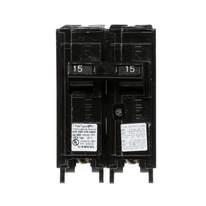 Siemens Q215 Circuit Breaker | 120/240V 15A 2P 10kA@240V Plug-In Q Series