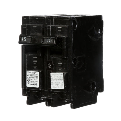 Siemens Q215 Circuit Breaker | 120/240V 15A 2P 10kA@240V Plug-In Q Series