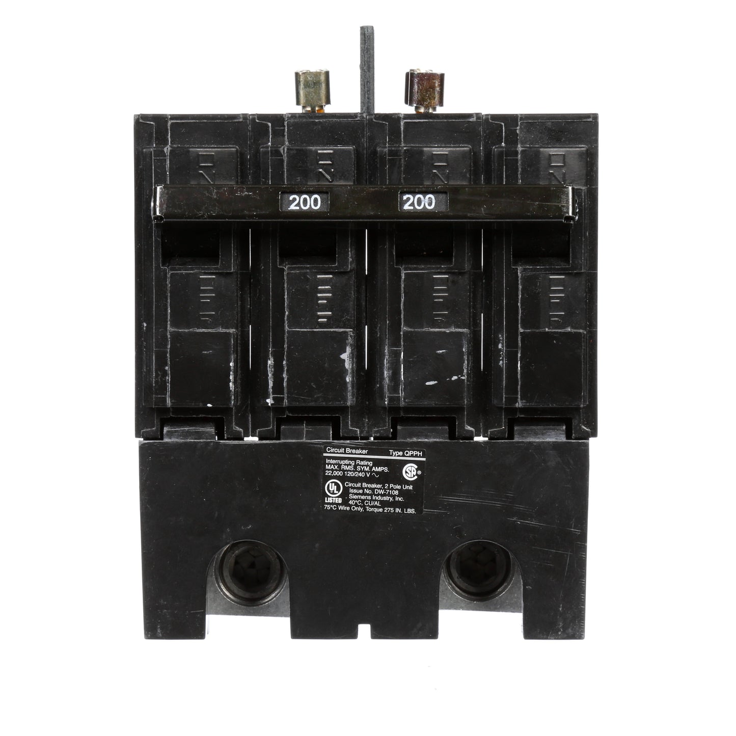 Siemens Q2200BH Circuit Breaker | 240V 200A 2P 22kA@240V Plug-In Q Series