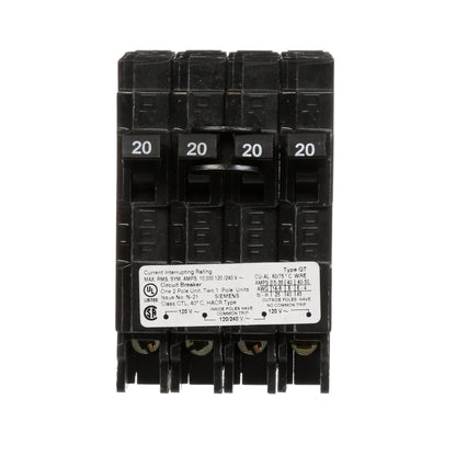 Siemens Q22020CT Circuit Breaker | 240V 20A 2P 10kA@240V Plug-In Q Series
