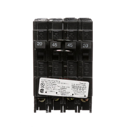 Siemens Q22045CT Circuit Breaker | 240V 45A 2P 10kA@240V Q Series