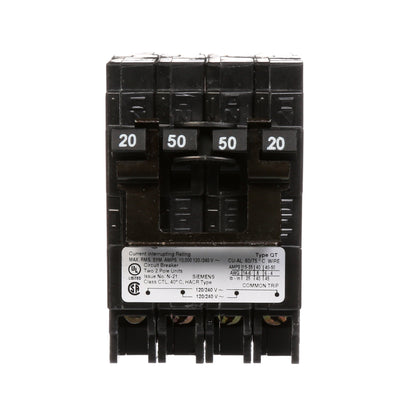 Siemens Q22050CT2 Circuit Breaker | 240V 50A 2P 10kA@240V Plug-In Q Series