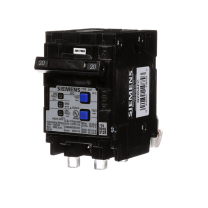 Siemens Q220AFC Circuit Breaker | 240V 20A 2P Plug-In 10kA@240V Q Series
