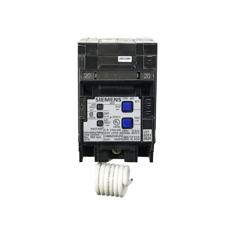 Siemens Q220AFC Circuit Breaker | 240V 20A 2P Plug-In 10kA@240V Q Series