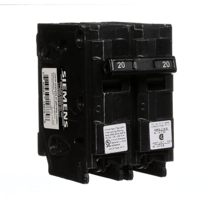 Siemens Q220H Circuit Breaker | 240V 20A 2P 22kA@240V Plug-In Q Series
