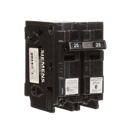 Siemens Q225H Circuit Breaker | 240V 25A 2P 22kA@240V Plug-In