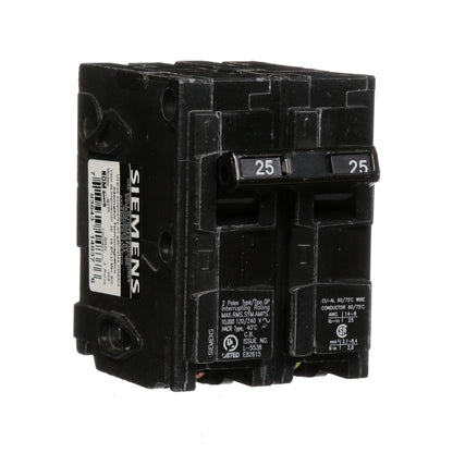 Siemens Q225 Circuit Breaker 120/240V 25A 2P 10kA@240V Plug-In Q Series