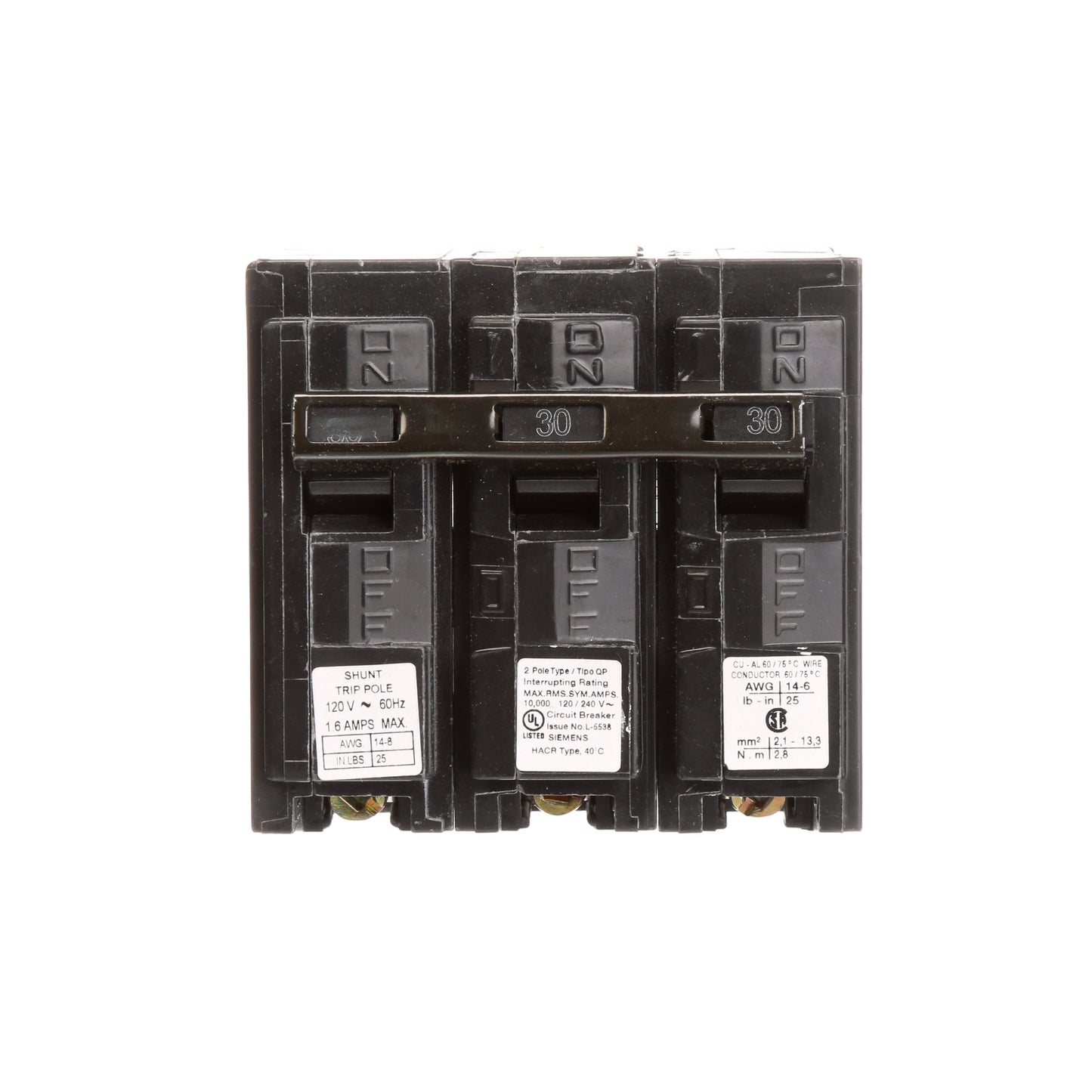 Siemens Q23000S01 Circuit Breaker | 240V 30A 2P 10kA@240V Plug-In Q Series