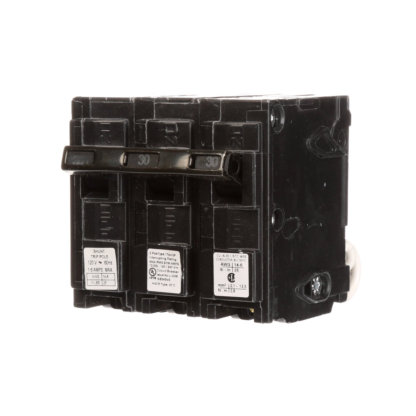 Siemens Q23000S01 Circuit Breaker | 240V 30A 2P 10kA@240V Plug-In Q Series