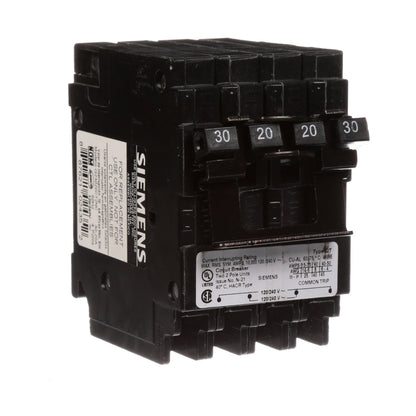 Siemens Q23020CT2NC Circuit Breaker | 240V 30A 4P 10kA@240V Plug-In QT Quadplex