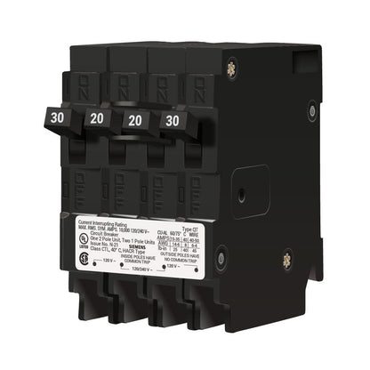 Siemens Q23020CT2 Circuit Breaker | 240V 30A 2P 10kA@240V Plug-In Q Series