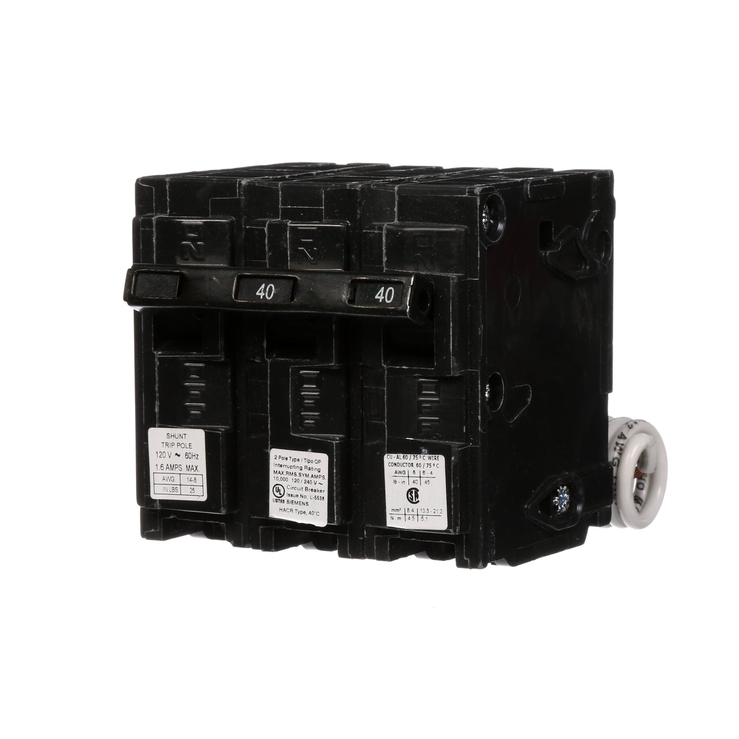 Siemens Q24000S01 Circuit Breaker | 240V 40A 2P 10kA@240V Plug-In Q Series