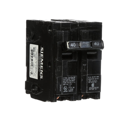 Siemens Q240 Circuit Breaker | 120/240V 40A 2P 10kA@240V Plug-In Q Series