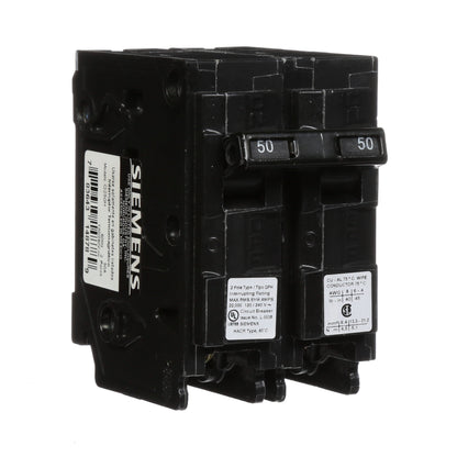 Siemens Q250H Circuit Breaker | 240V 50A 2P 22kA@240V Plug-In Q Series