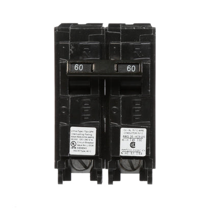 Siemens Q260H Circuit Breaker | 240V 60A 2P 22kA@240V Plug-In Q Series
