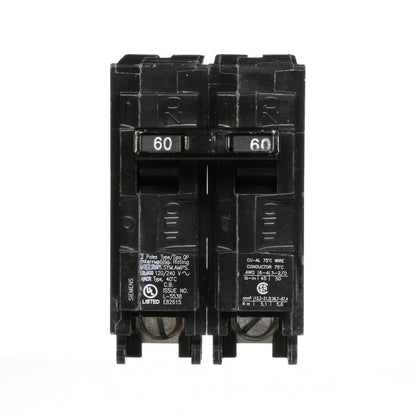 Siemens Q260 Circuit Breaker 120/240V 60A 2P 10kA@240V Plug-In Q Series