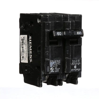 Siemens Q260 Circuit Breaker 120/240V 60A 2P 10kA@240V Plug-In Q Series