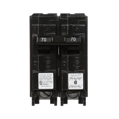 Siemens Q270H Circuit Breaker | 240V 70A 2P 22kA@240V Plug-In Q Series