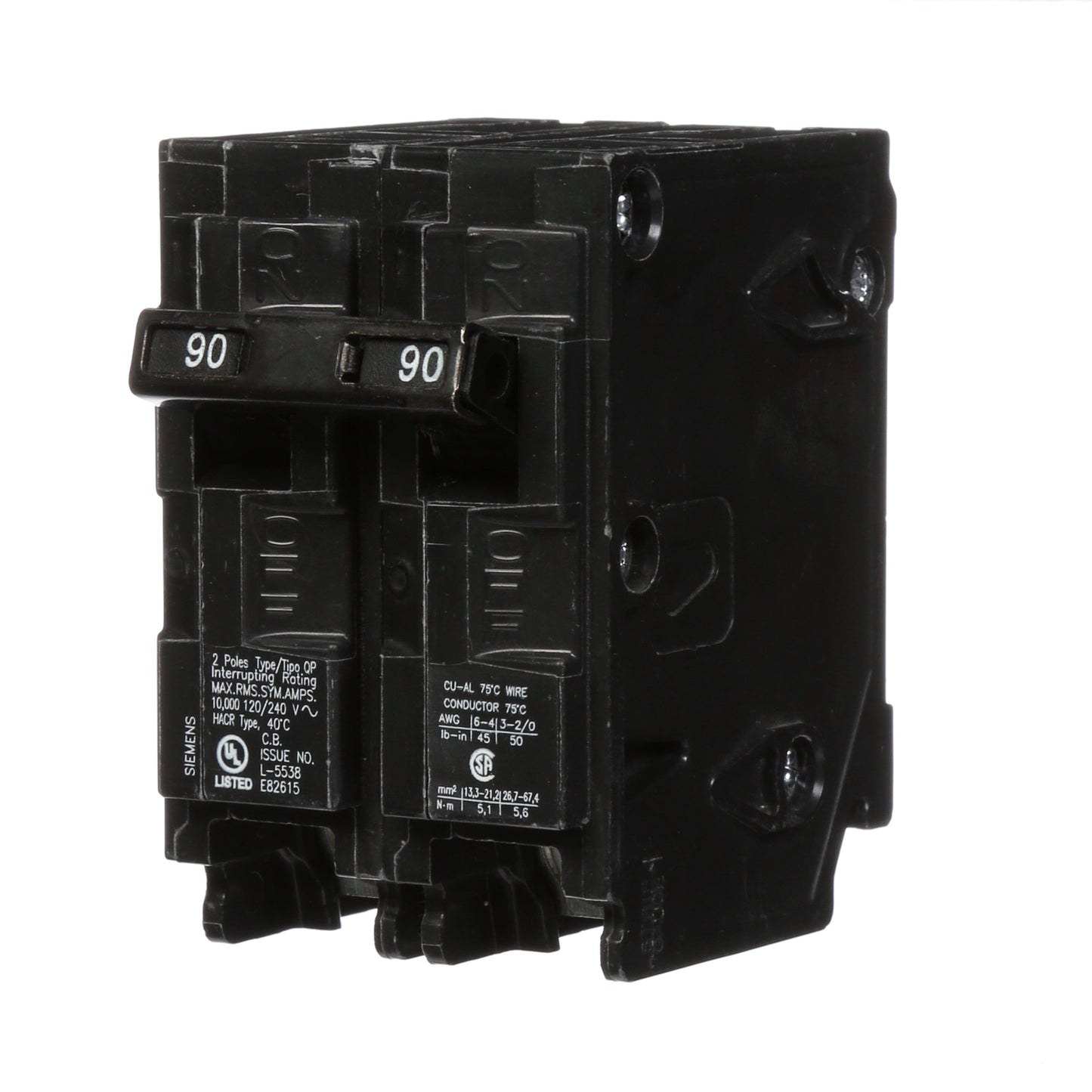 Siemens Q290 Circuit Breaker 120/240V 90A 2P 10kA@240V Plug-In Q Series