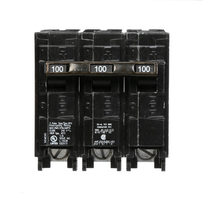 Siemens Q3100H Circuit Breaker | 240V 100A 3P 22kA@240V Plug-In Q Series